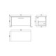 image 2 of Balterley Winshill Contemporary 1 Drawer Wall Hung Vanity Unit with Worktop, Dark Blue, 800mm