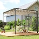 image 9 of Outsunny 2.8 x 3m Metal Outdoor Pergola with Retractable Roof, Outdoor Gazebo Canopy Shelter with Grommet Holes for Garden, Patio, Lawn, Beige