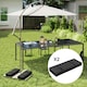 image 2 of Outsunny Parasol Weights Set of 2, Parasol Base Weights Bags, Black