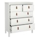 image 7 of Barcelona 3 Piece Bundle, Bedside, Chest and 2 Door Wardrobe in White