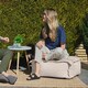 image 2 of icon Dolce Indoor Outdoor Pouffe Footstool Beige Bean Bags Cream