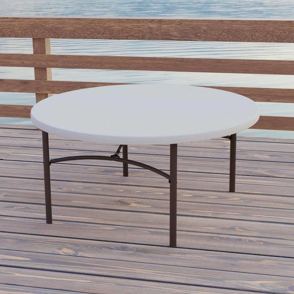 image 1 of Side table Lifetime Cream 152 x 74 x 152 cm Steel Plastic N/A