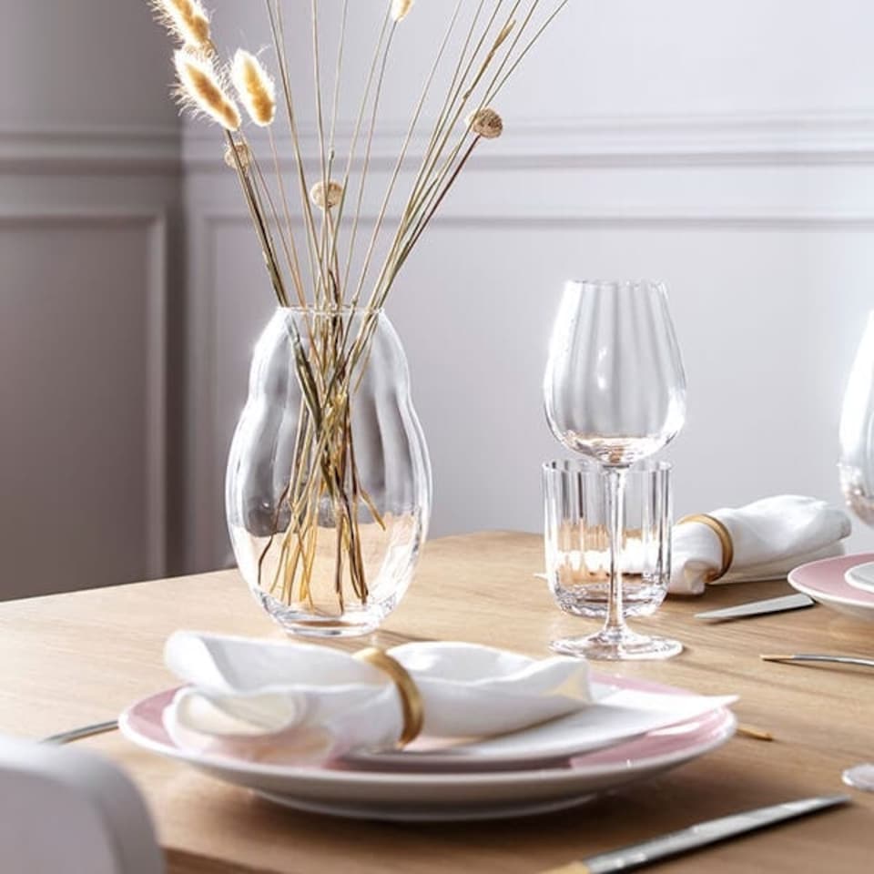 image 1 of Villeroy & Boch Rose Garden Set of 4 White Wine Goblets
