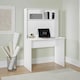 image 2 of Adore Matt White Study Desk with Storage Hutch White