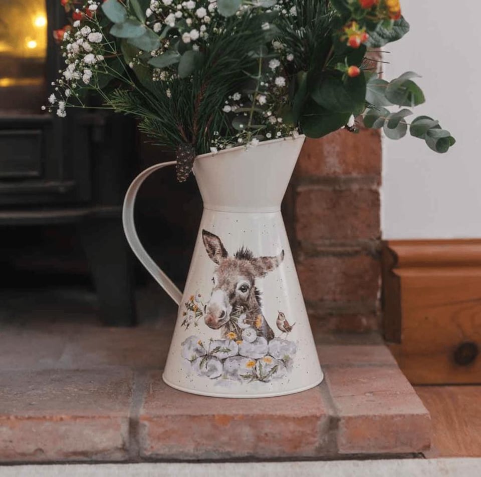 image 1 of Wrendale Designs Fine and Dandy Donkey Flower Jug