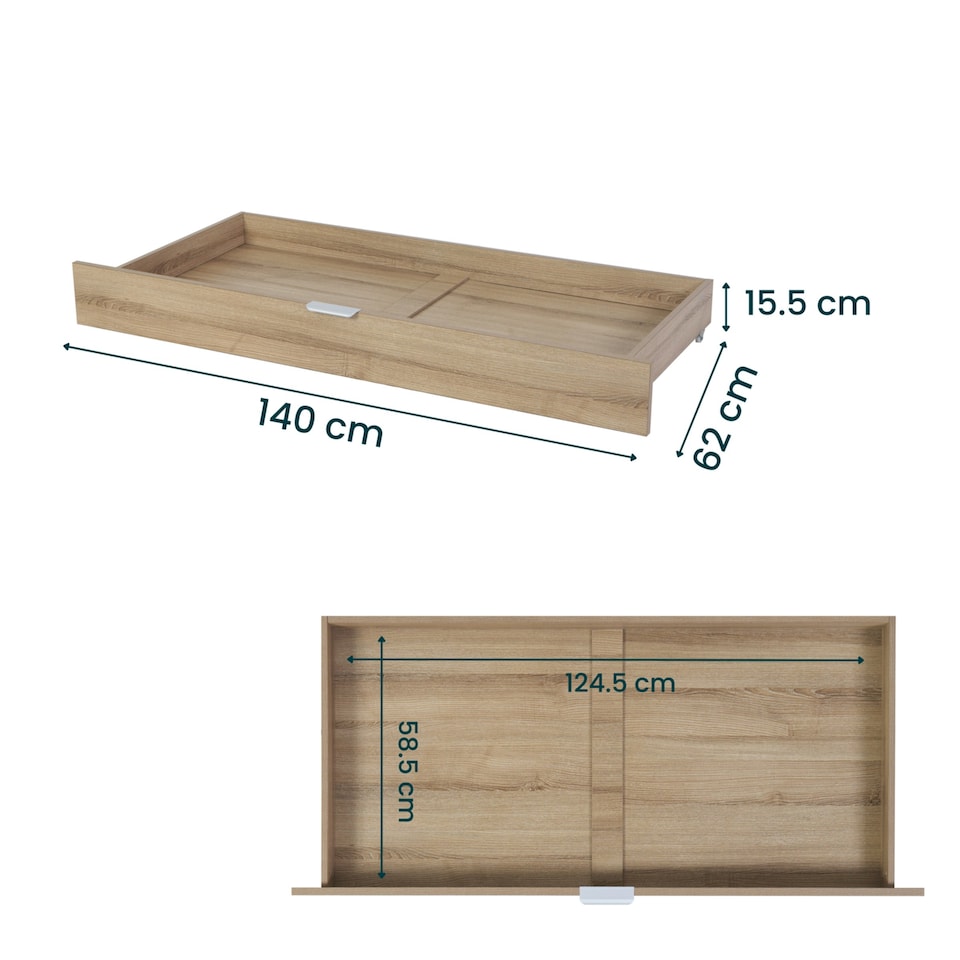 image 1 of Tutti Bambini Universal Underbed Drawer - Oak