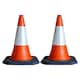 image 2 of 2 x High Visibility Self Weighted 75cm Wind Resistant Portable Heavy Duty Reflective Orange Safety Traffic Cones