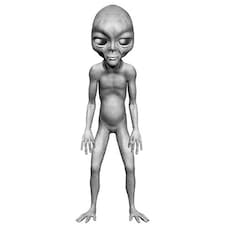 Grey Alien Star Mini Cardboard Cutout 90cm