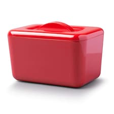 Zeal Melamine Insulated Butter Dish with Lid Red | Red