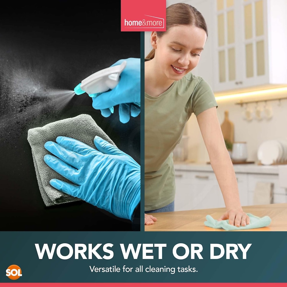 image 1 of 40pk Microfibre Cloths in Dispensers – Reusable Absorbent Cleaning Cloths for Home, Kitchen & Car, Streak-Free for Windows & Surfaces