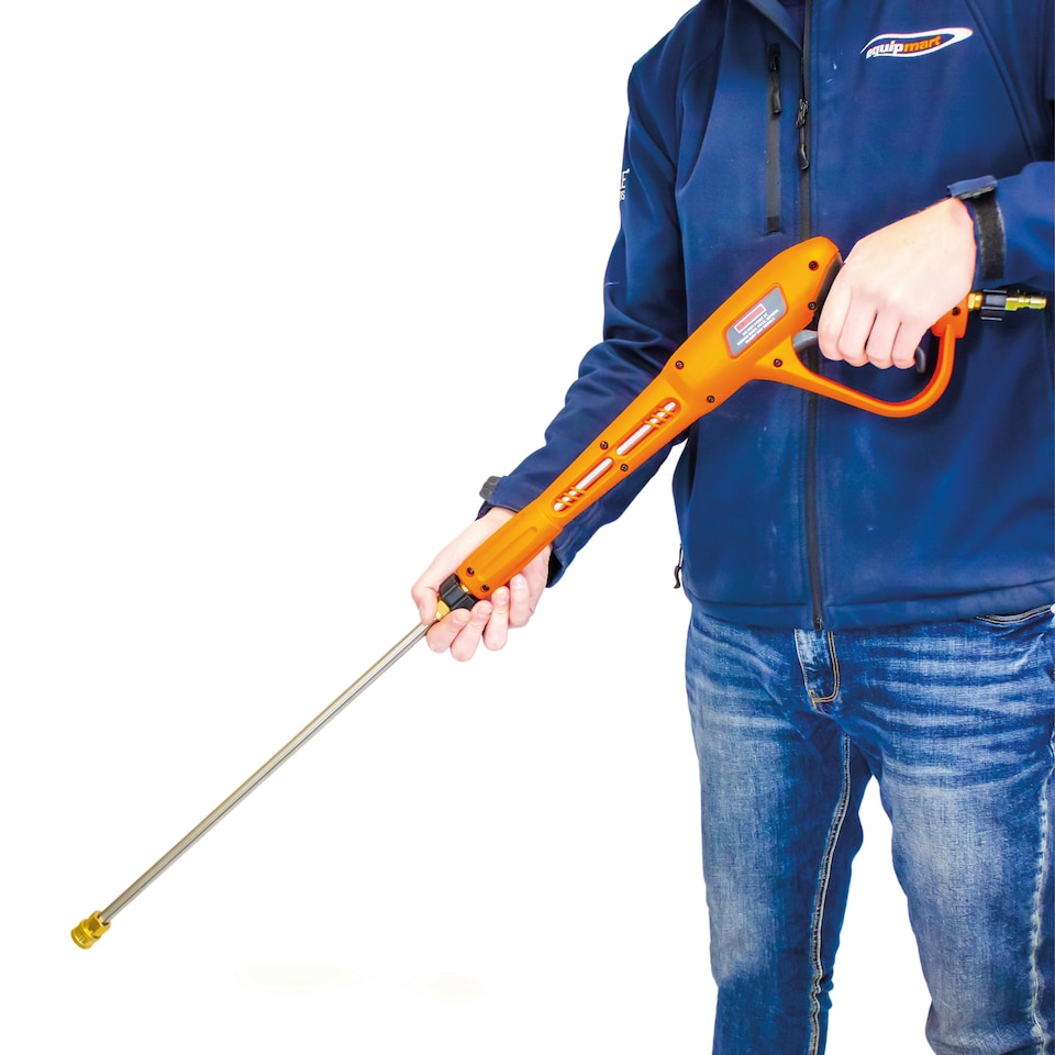 image 1 of Hi-Vis Orange Heavy Duty Industrial High Pressure Trigger Gun & nozzle Kit