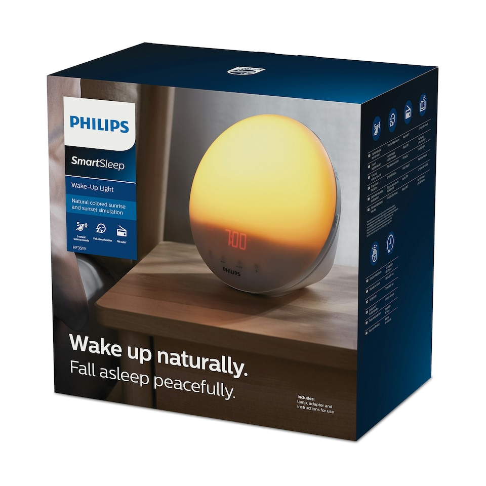 image 1 of Philips HF3519/01 SmartSleep Wake-Up Light with 5 Sounds