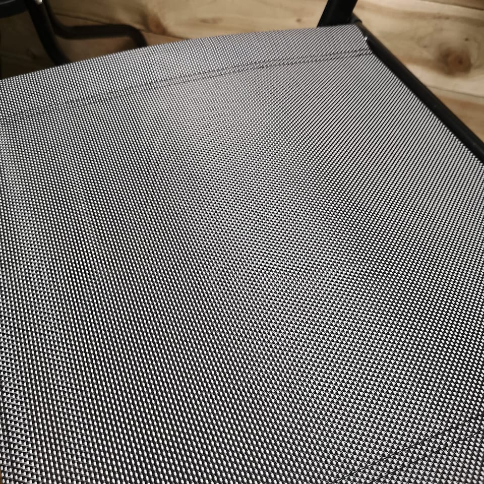 image 1 of 3pcs Outdoor Garden Furniture Bistro Set Glass Table & Two Folding Chairs in Grey