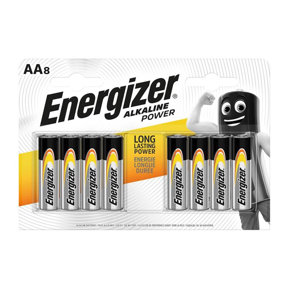 image 1 of Energizer Alkaline Power Batteries AA x 8 - S9337