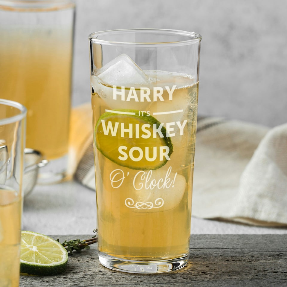 image 1 of Personalised Its...OClock Hi Ball Glass Clear
