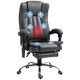 image 6 of Vinsetto 6-Point Vibrating Heat Massage Chair w/ Microfibre Charcoal Grey