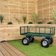 image 1 of Heavy Duty Green Metal Garden Festival Cart Truck Trolley Wheelbarrow