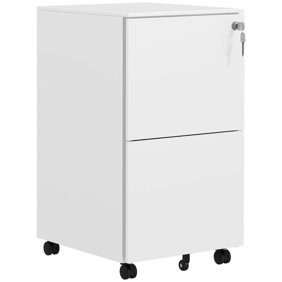 image 1 of Vinsetto Steel File Cabinet with Hanging Bar for Letter A4 Legal Size White