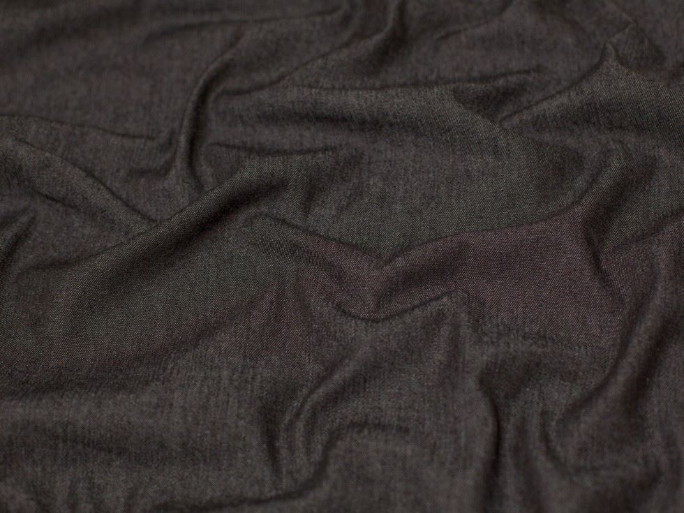Minerva Core Range Black 200gsm Washed Cotton Denim Fabric for Bag Making, Dressmaking, 150cm / 59" Wide - per metre