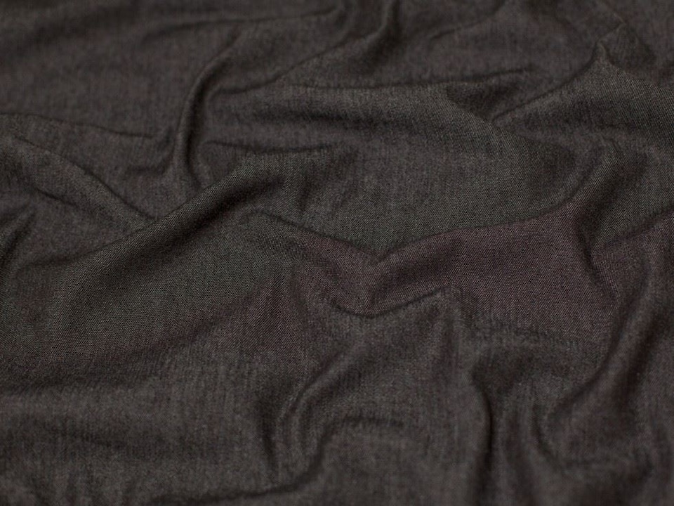 Minerva Core Range Black 200gsm Washed Cotton Denim Fabric for Bag Making, Dressmaking, 150cm / 59" Wide - per metre