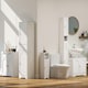 image 7 of HOMCOM 20cm Slim Bathroom Storage Cabinet with Adjustable Shelves White | White