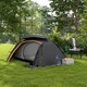 image 2 of Outsunny Camping Tent Dome Tent with Removable Rainfly for 1-2 Man, Grey