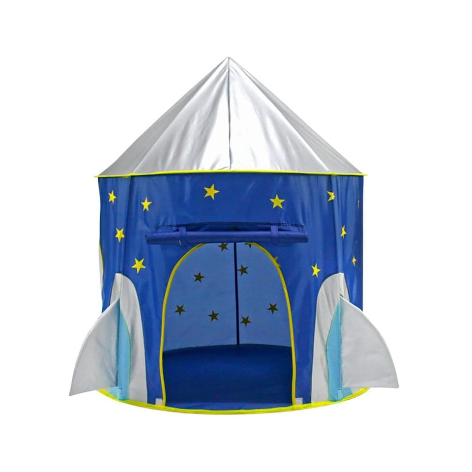 image 1 of Living and Home Round Kids Playhouse SpaceshipTent for Boys - Blue