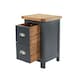 image 4 of Dunkeld 2 Drawer Midnight Blue Petite Bedside Cabinet Blue | Antique Oak effect wax
