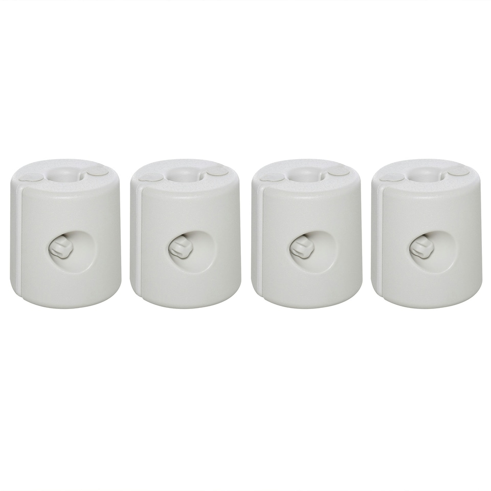 image 1 of Outsunny Tent Weight Base 4pcs Gazebo Foot Leg Anchor Weights Marquee White