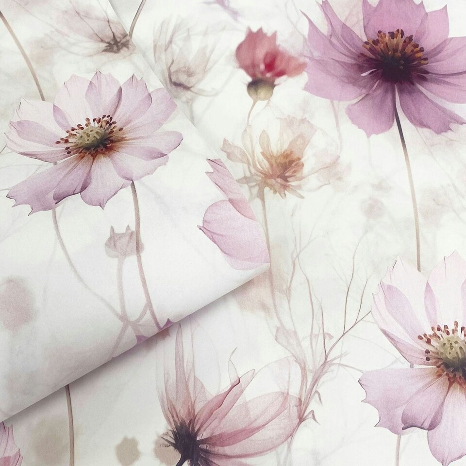 image 1 of Muriva Lissa Flowers Wallpaper - Pink - 10m x 53cm Pink