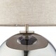 image 10 of Set of 2 Lola - Smoke Mirror Dimpled Glass 43cm Table Lamps