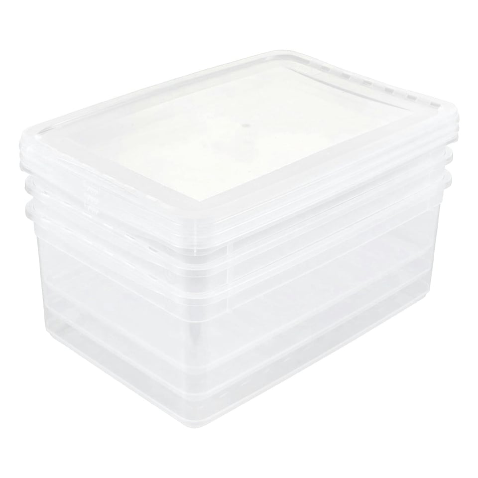 image 1 of Keeeper Set of 3 Clearboxes with Air Control System 11 Litre - Transparent