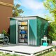 image 2 of Outsunny 8.5 x 6ft Metal Shed with Lightsky Panels, Garden Storage Tool House with Double Doors for Garden, Patio and Lawn, Green