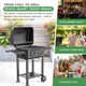 image 5 of House of Home BBQ Smoker Grill Folding Tables, Thermometer, Adjustable Charcoal Pan, Chimney