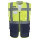 image 1 of Yoko Unisex Adult Hi-Vis Vest - Yellow/Navy - L