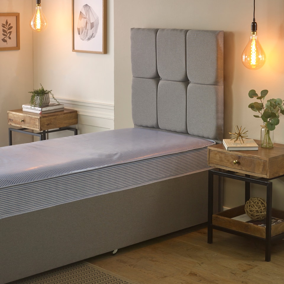 image 1 of Waterproof Mattress - Durable & Easy-Clean PVC Coating | Blue | Single