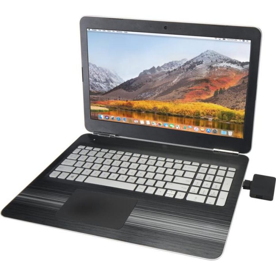 image 1 of Floso Gaia Plastic USB Hub | Black | Solid Black | 1