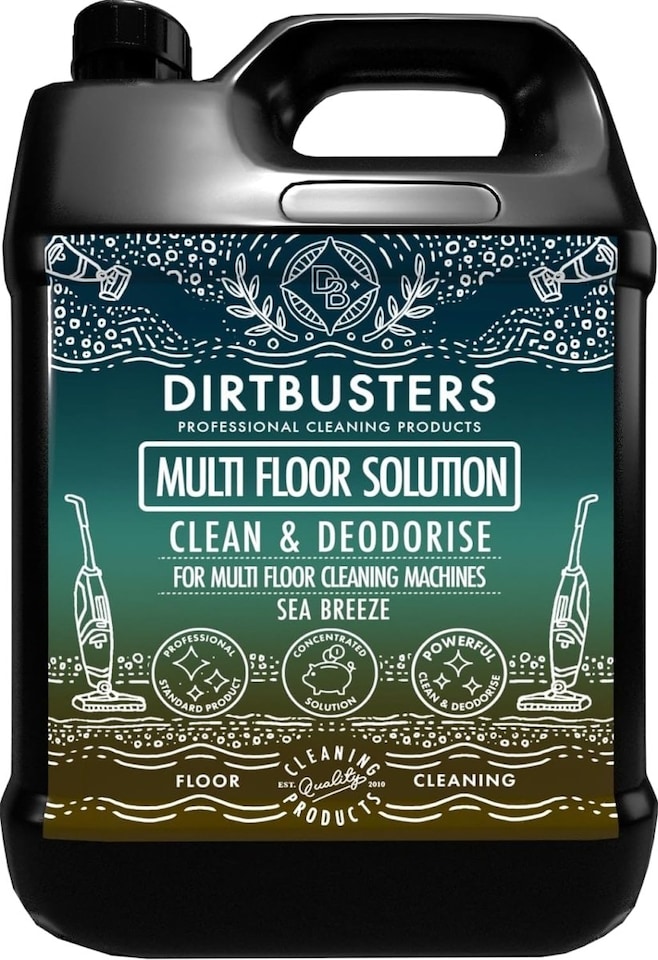 image 1 of Dirtbusters Multi Floor Solution for Hard Floor Cleaning Machines (5L) Sea Breeze Fragrance