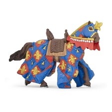 PAPO Fantasy World Blue Horse Fleur de Lys Toy Figure