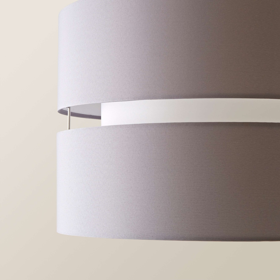 image 1 of ValueLights Sophia Large Grey 2 Tier Ceiling Light Shade & Bulb | Grey