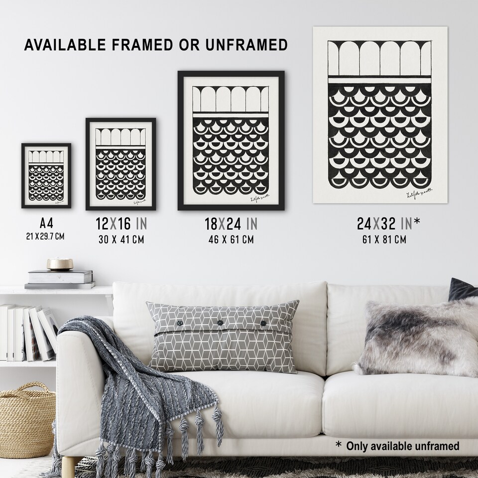 image 1 of Geometric Ornament of Scales De Mesquita Huge Wall Art Poster Print 24X32"