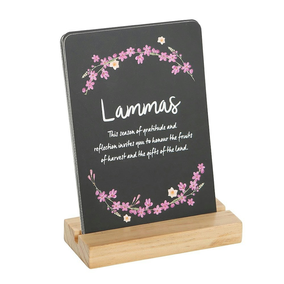 Something Different Altar Wheel Of The Year Cards With Stand - Black - One Size