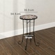 image 10 of Outsunny 35.5cm Round Mosaic Garden Side Table Plant Stand w/ Shelf Blue | Blue