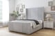 image 2 of Sloomy Camden Silver Naples Bed Frame With 50"  Upholstered Wingback Headboard 2'6 Small Single