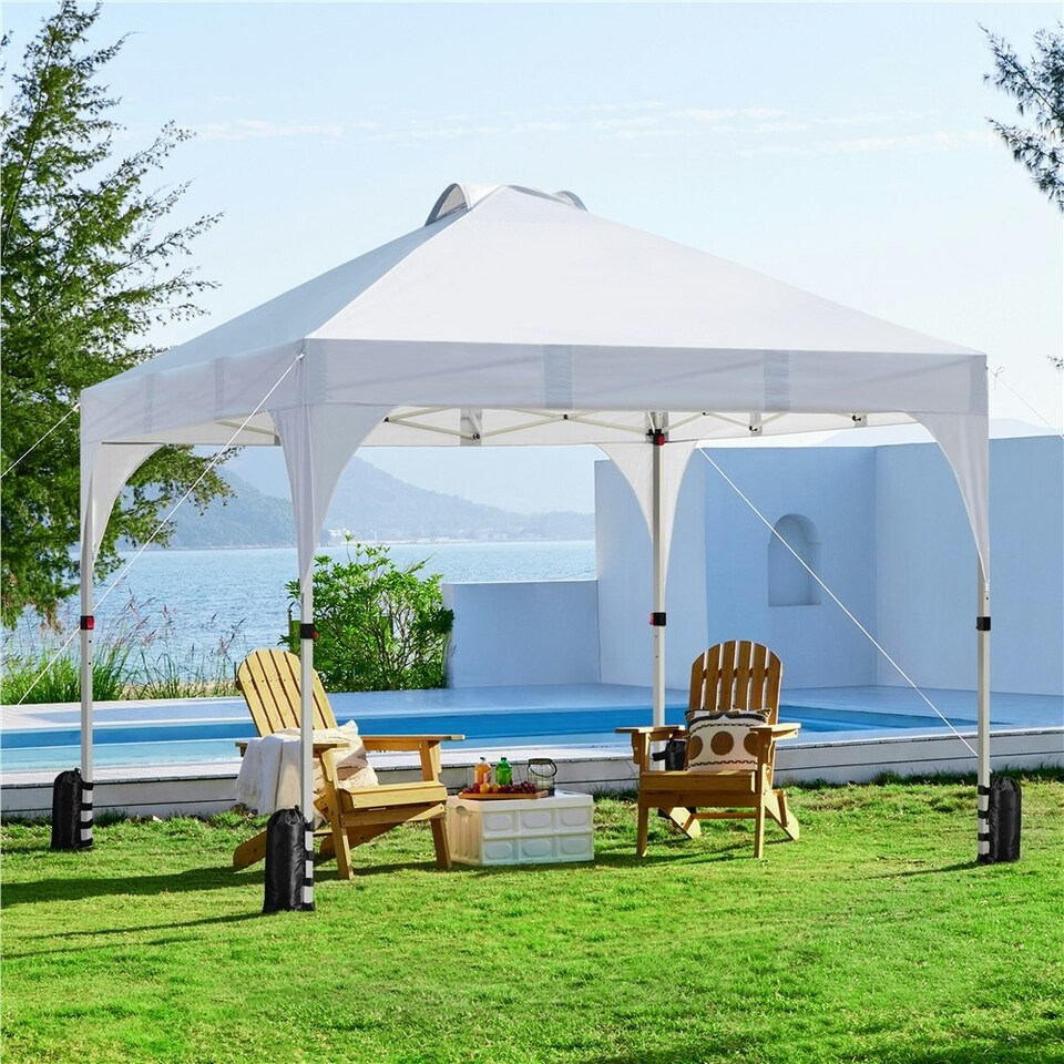 image 1 of Yaheetech 300 cm × 300 cm Portable Instant Heavy-Duty Canopy White