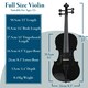 image 2 of Forenza Uno Series Full Size Black Violin Outfit