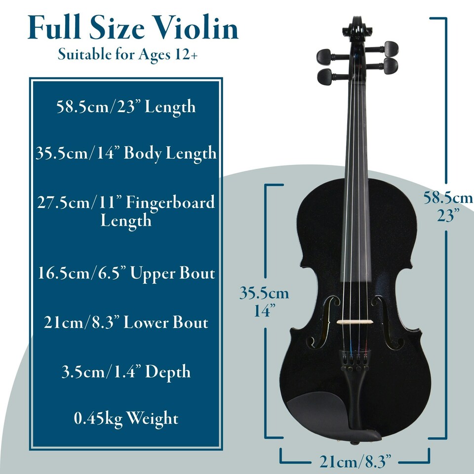 image 1 of Forenza Uno Series Full Size Black Violin Outfit