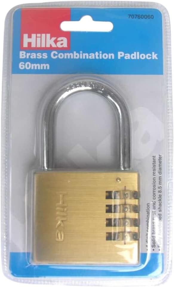 Hilka 60mm Brass Padlock (Product Code: 70760060)