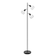image 4 of ValueLights Angus Matt Black Metal Geometric Basket Shade Floor Lamp