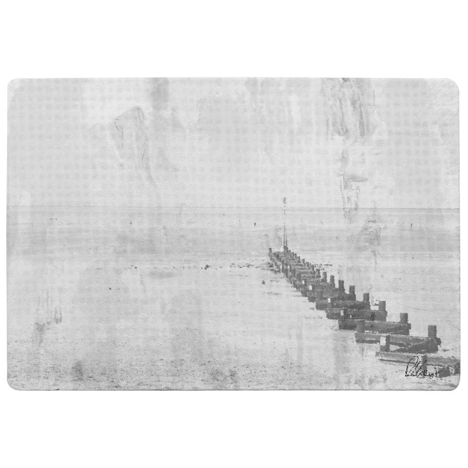 image 1 of beach front (Rug) Grey | Medium: 80x150cm